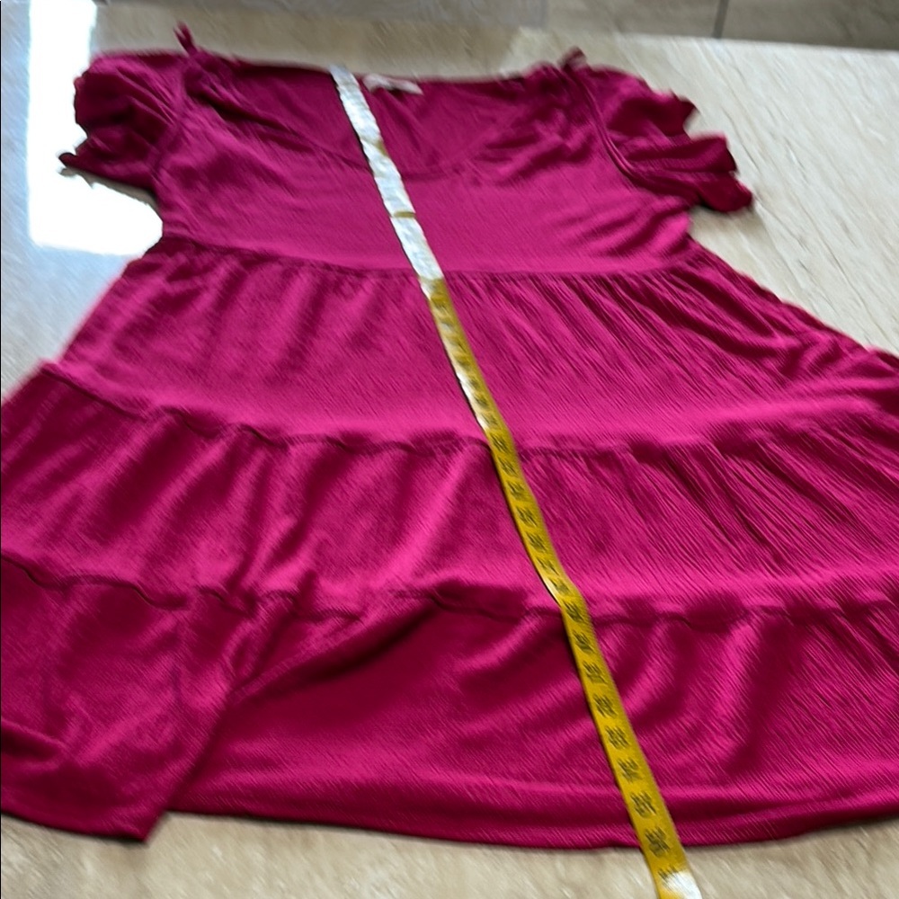 Max studio, Vibrant Pink Tiered Dress - Picture 10 of 14